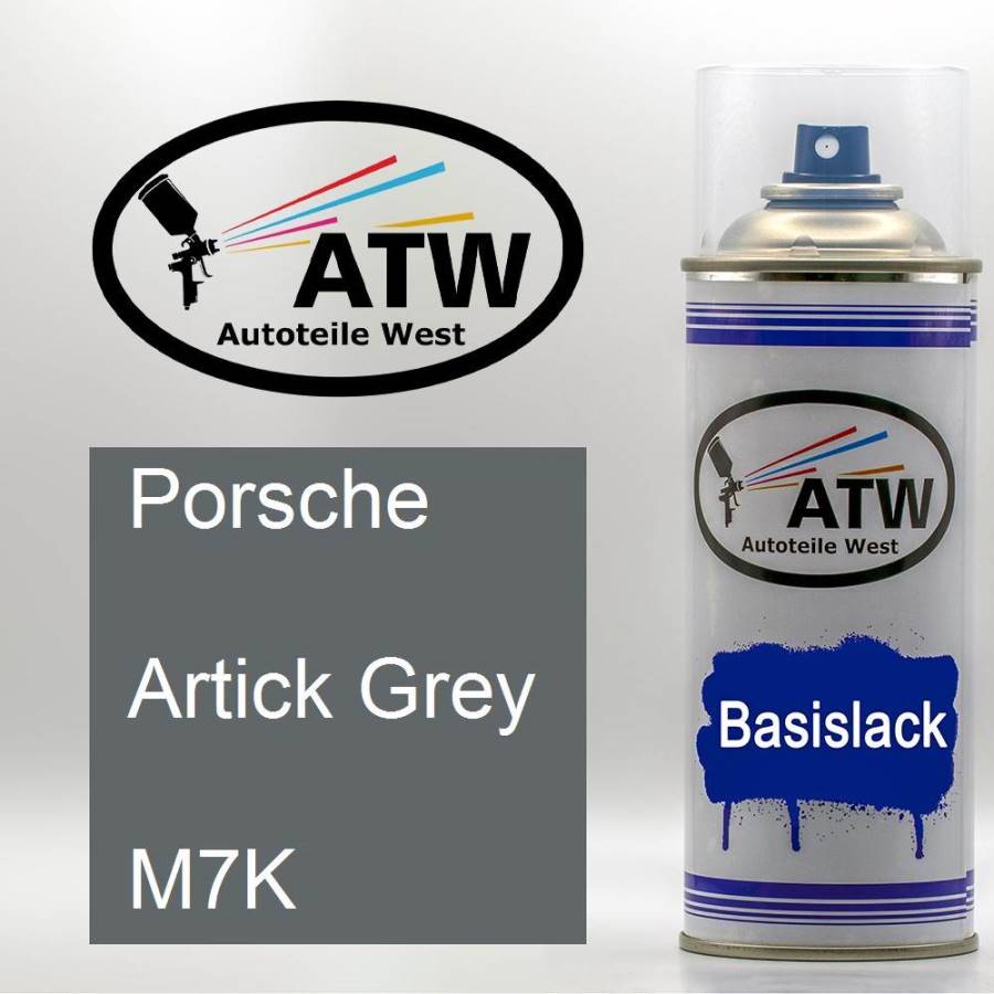 Porsche, Artick Grey, M7K: 400ml Sprühdose, von ATW Autoteile West.